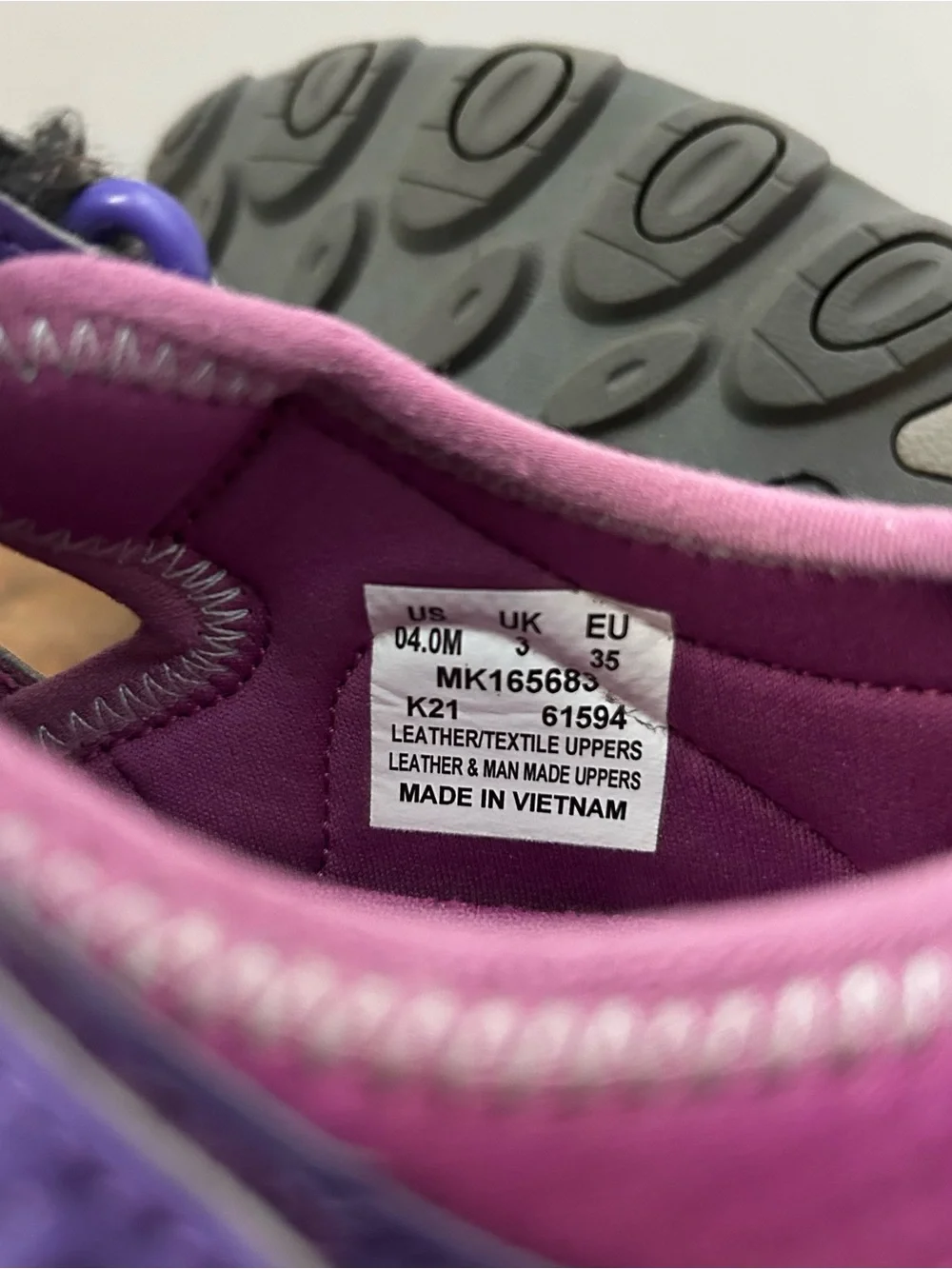 Merrell Kids Purple and Pink Sport Sandal Size 4